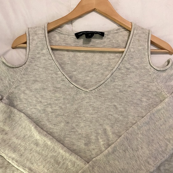 French connection grey cold shoulder tunic top - Picture 2 of 7